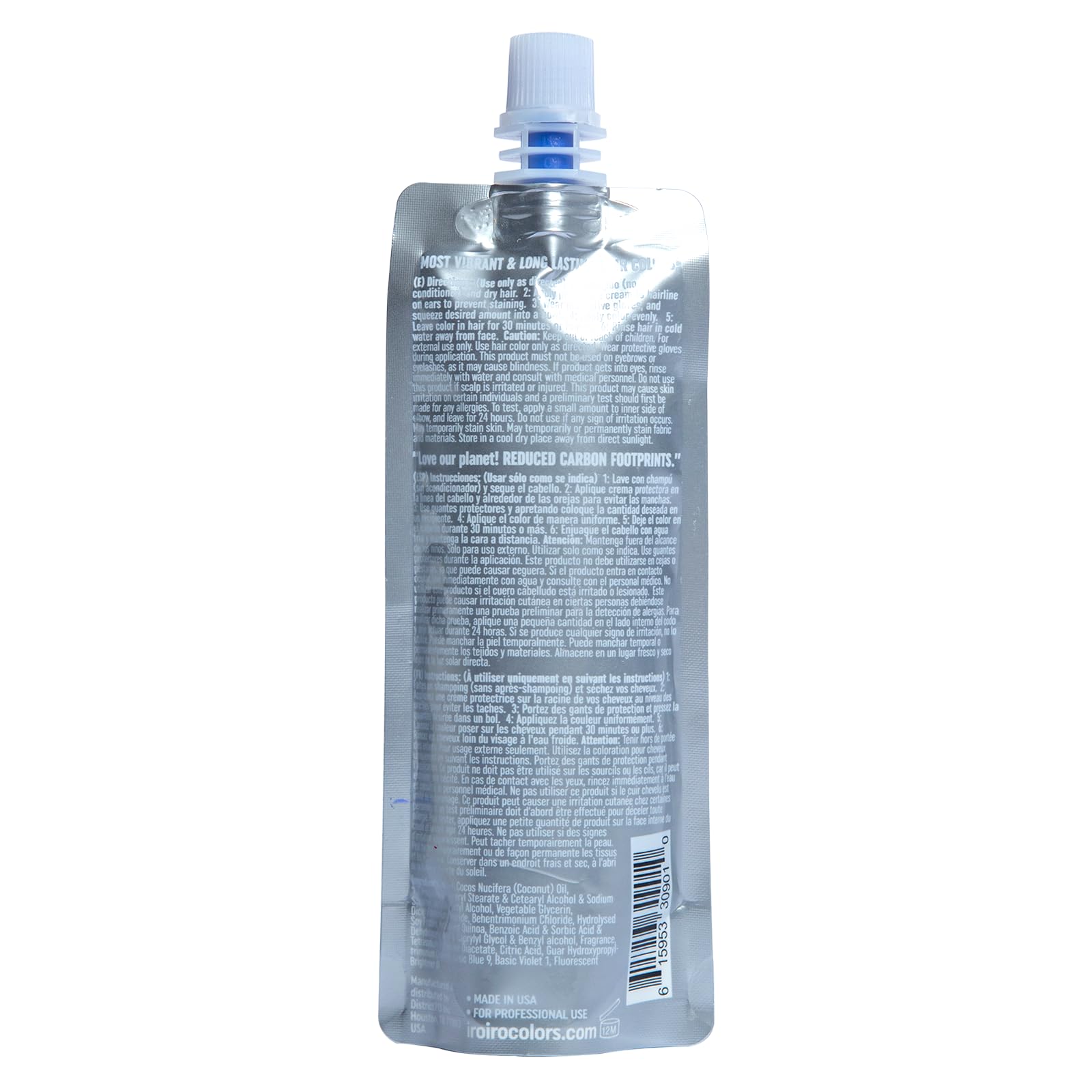 IROIRO Premium Natural Semi-Permanent Hair Color 340 Neon Blue (4oz)