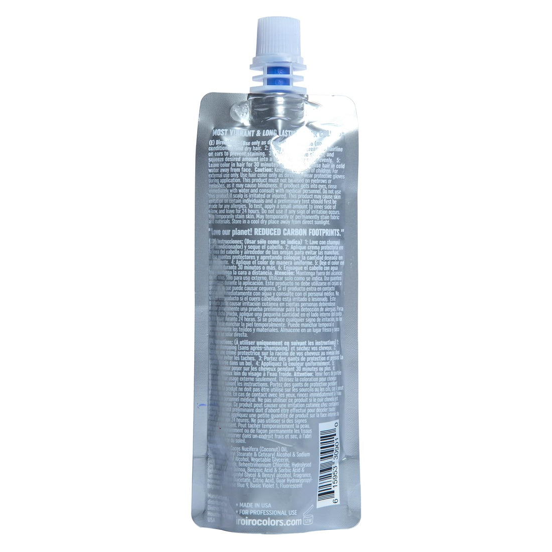 IROIRO Premium Natural Semi-Permanent Hair Color 340 Neon Blue (4oz)