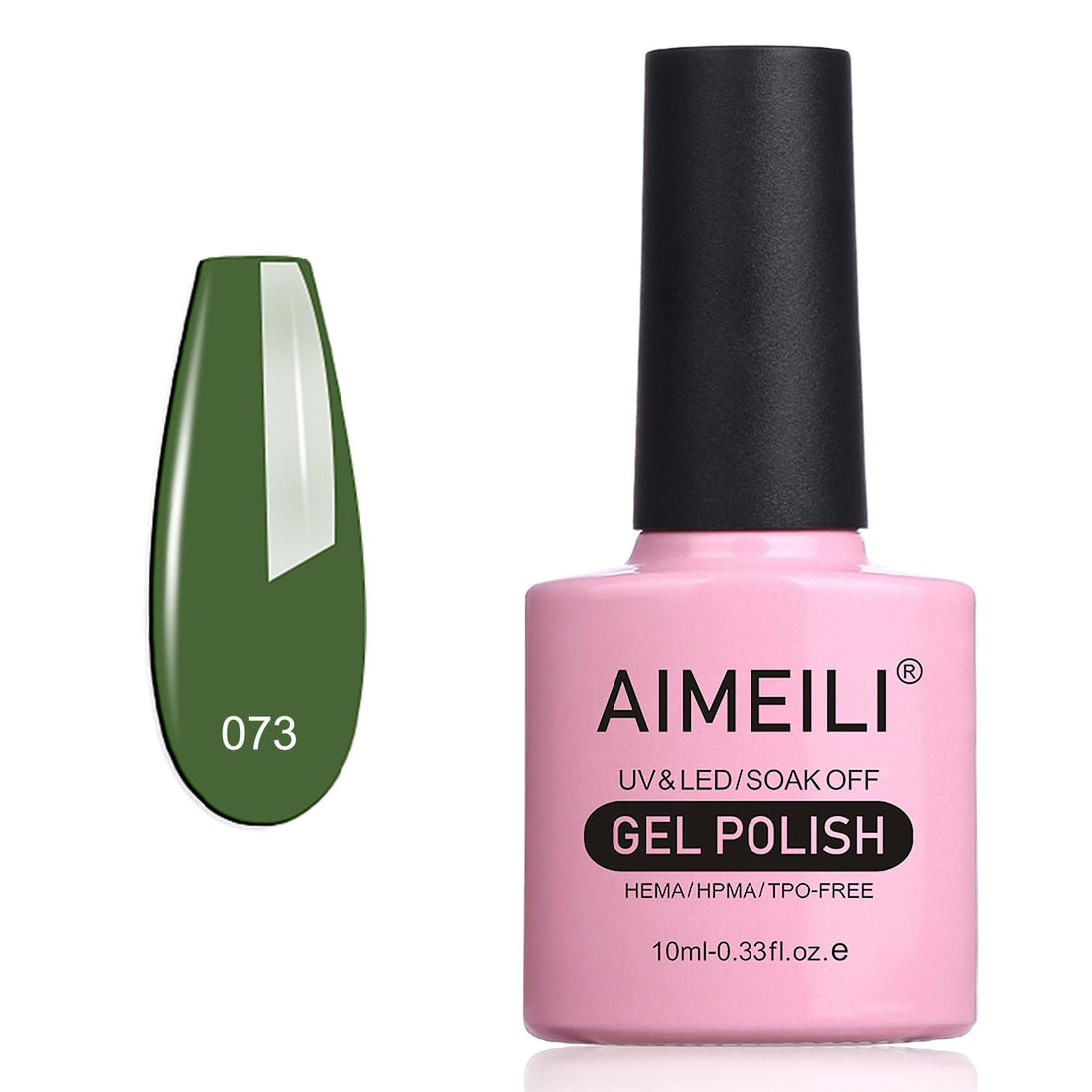 AIMEILI Soak Off UV LED Gel Nail Polish - Kale (073) 10ml