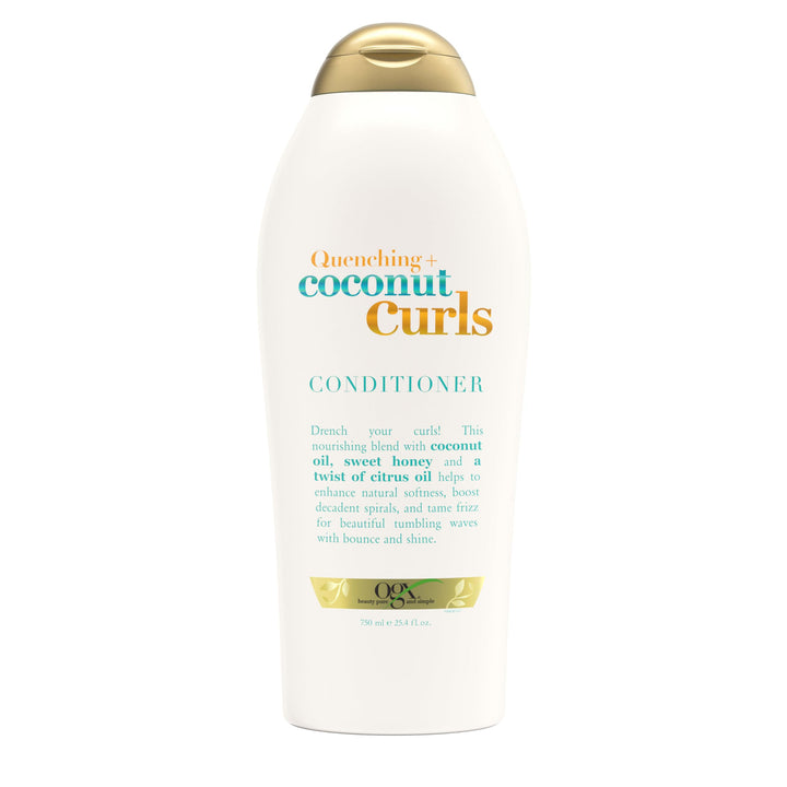 OGX Quenching + Coconut Curls, Moisturizing Conditioner for Curly Hair, Detangling, Curl Enhancing, 25.4 fl oz