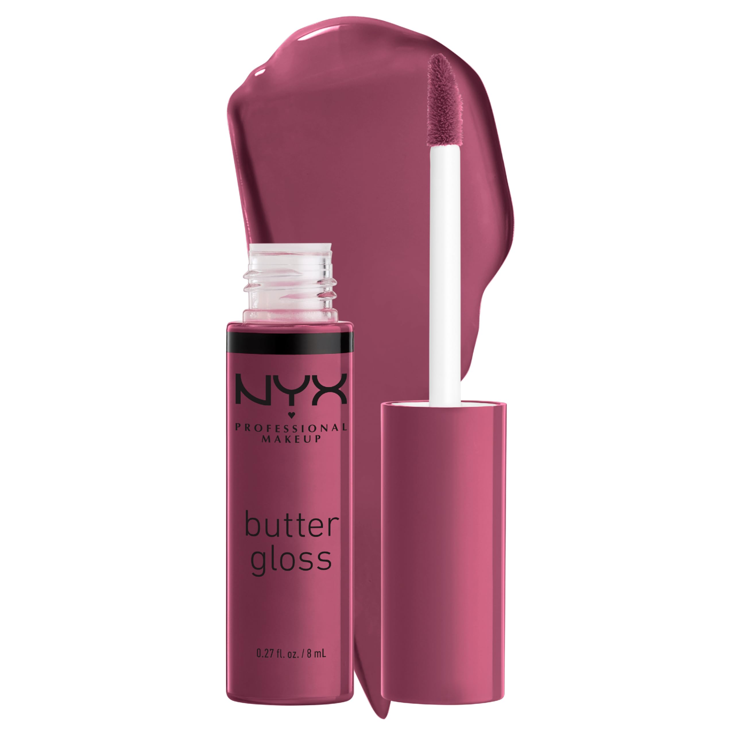 NYX PROFESSIONAL MAKEUP Butter Gloss, Non Sticky Lip Gloss - Cranberry Pie (Mauve Purple)