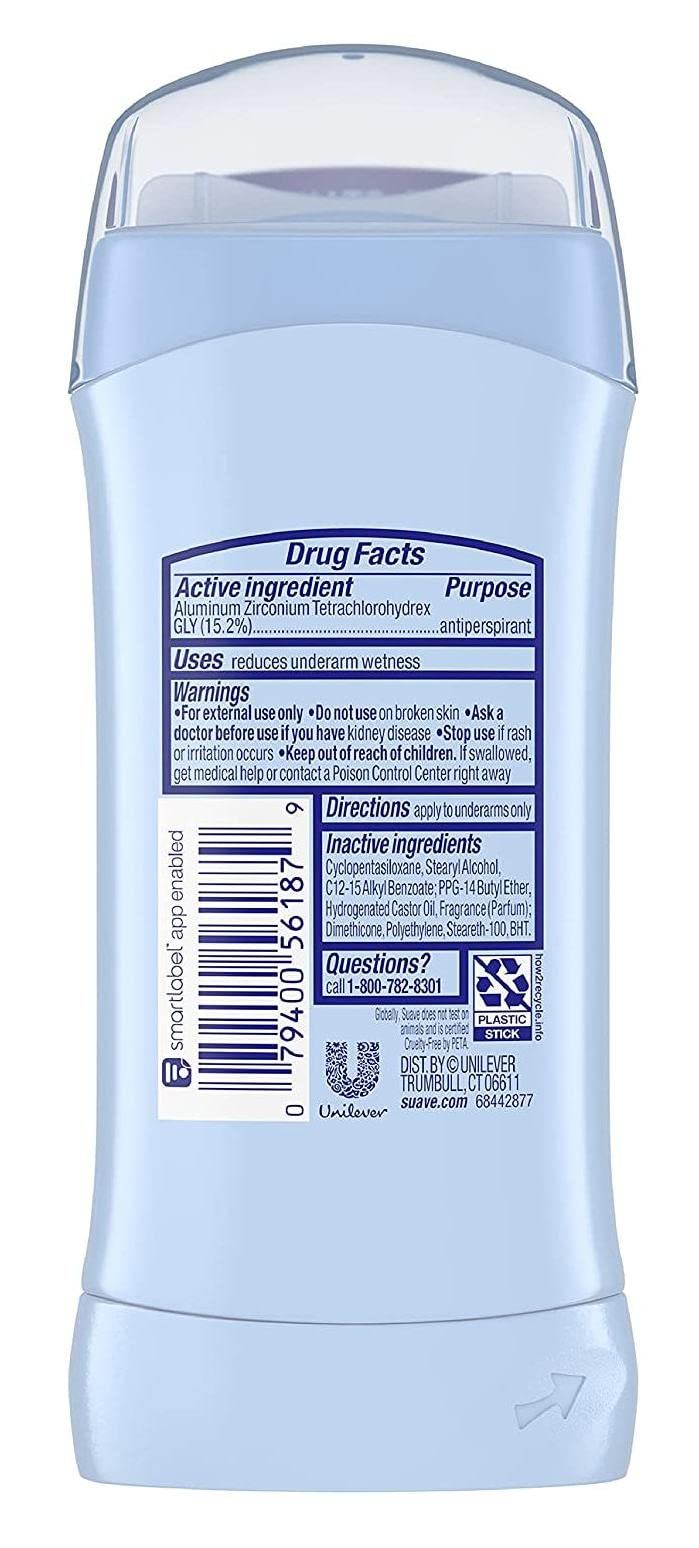 Suave Deodorant 2.6 Ounce 24Hr Coconut Kiss Invisible Solid (76ml) (2 Pack)