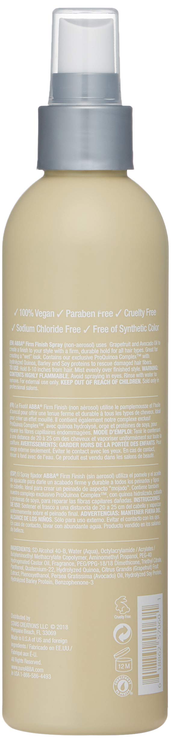 ABBA ABBA Firm Finish Hair Spray Clean Scent, 8.0 oz