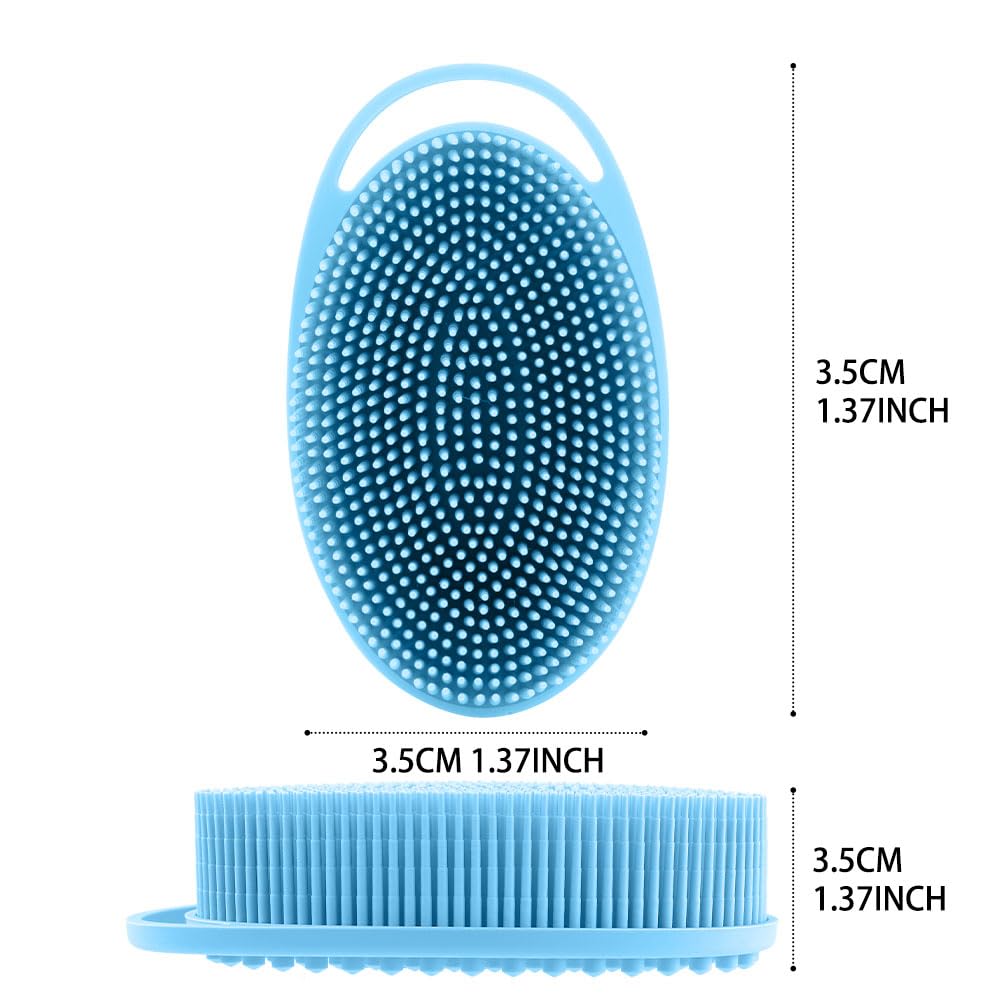 Silicone Body Scrubber, Exfoliating Body Scrubber Silicone, 3pack Soft Loofah Silicone Body Scrubbers for Use in Shower, Shower Scrubber for Body, Silicone Scrubber Men Women for All Skin