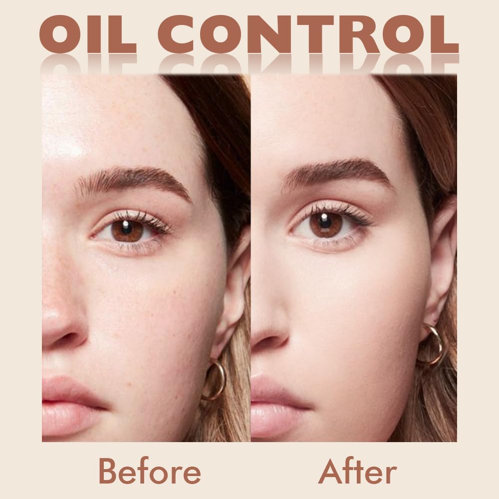 evpct Oil Control Pressed Face Powder, Get Smooth Flawless Fine Lines and Lightweight Finishing Foundation, Control Shine Long Lasting Waterproof Face Setting Powder Cosmetic, 20 Ivory