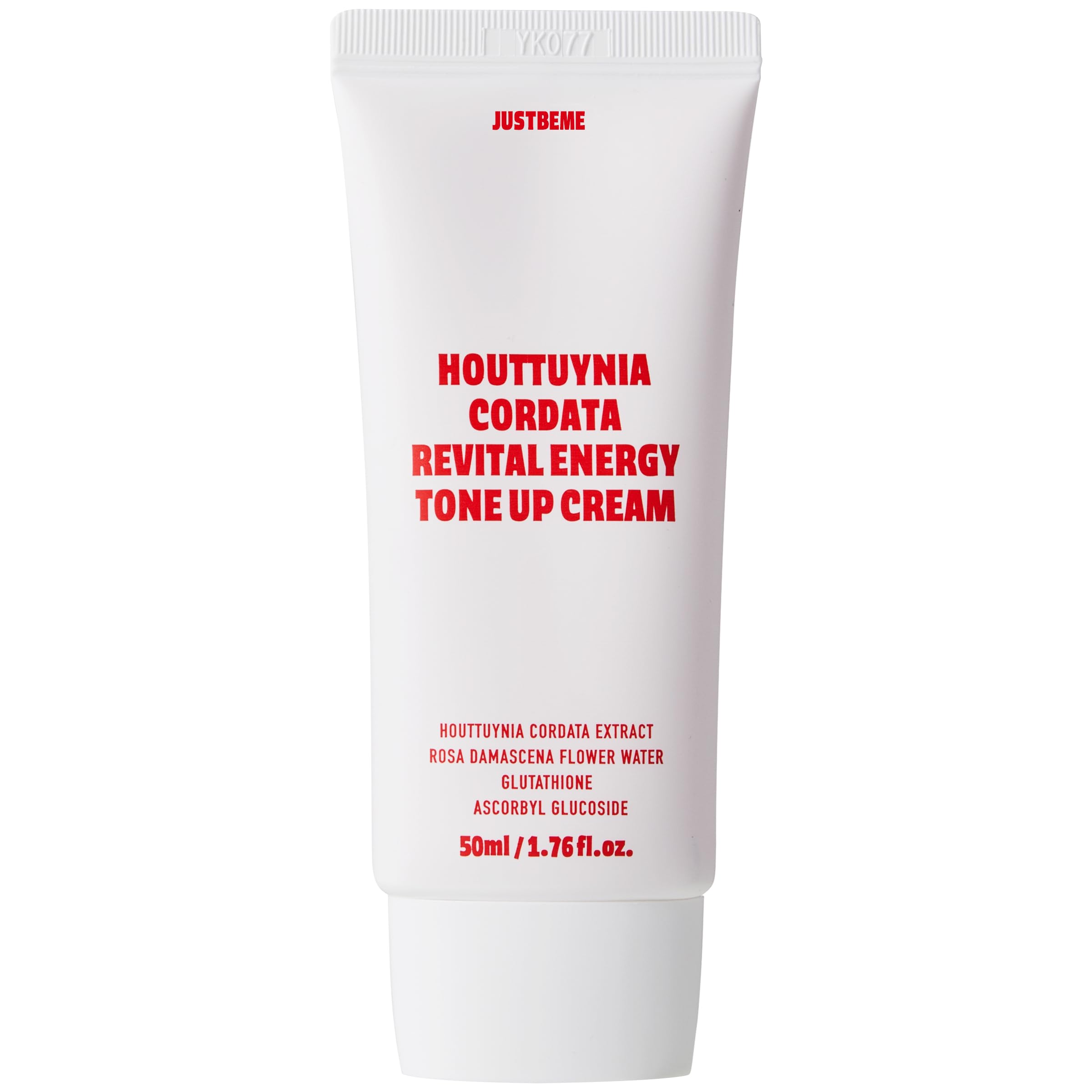 JUSTBEME Houttuynia Cordata Revital Energy Tone Up Cream/Instant Toning Effect – Evens Out Skin Tone - No Makeup Natural Look, Korean Skin Care (50ml / 1.76 fl oz)