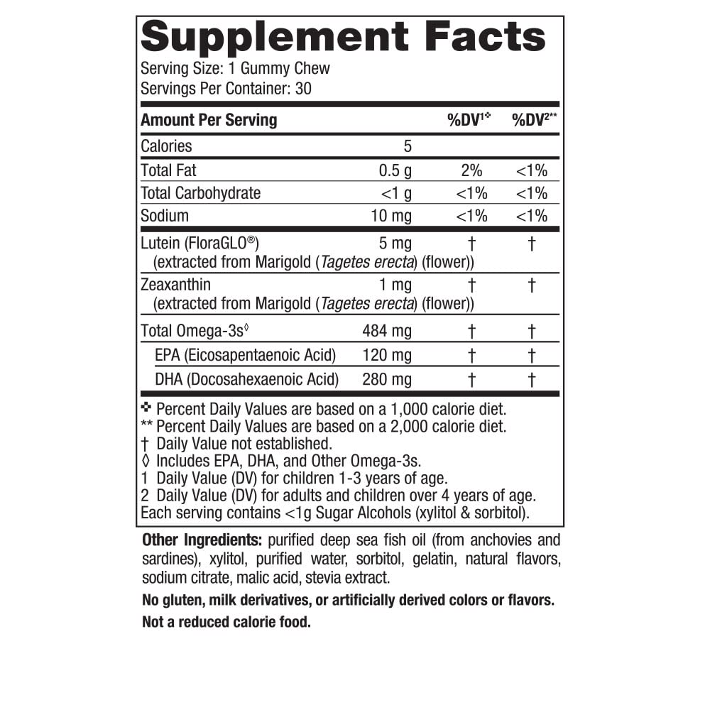 Nordic Naturals Children’s Eye Health Gummies, Strawberry Lemonade - 30 Gummies for Kids - 484 mg Total Omega-3s DHA, Lutein & Zeaxanthin - Brain Health, Antioxidant Support, Non-GMO - 30 Servings