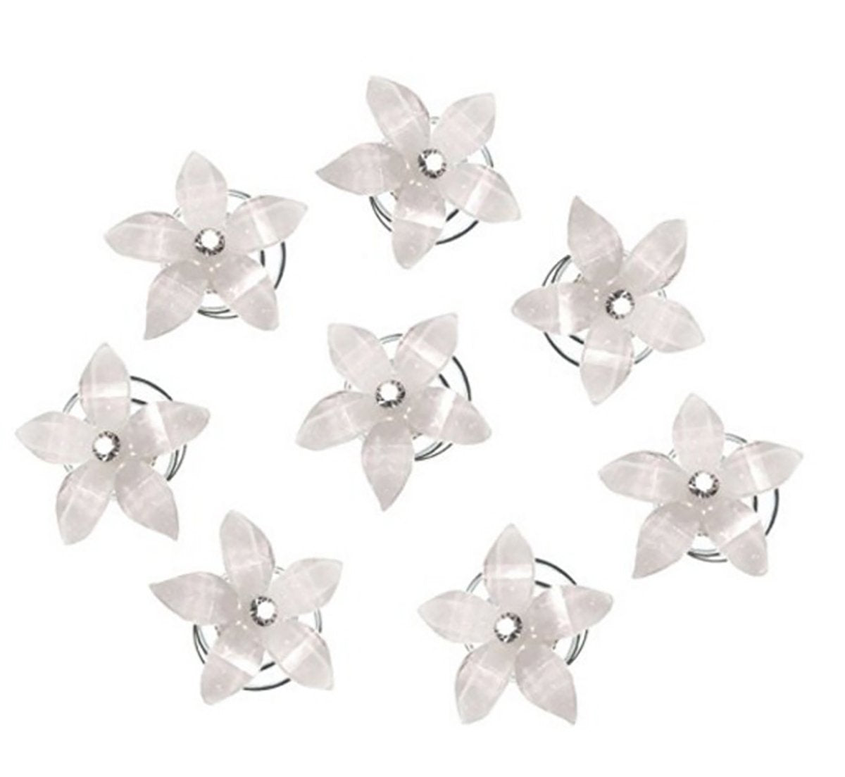 Fodattm A# : 24Pcs Rhinestones Crystal Spirals Hair Pin Clip Imitation Pearl Spin Pin Swirl Hair Twists Coils Hairpin Bun Stick Pick (A#)