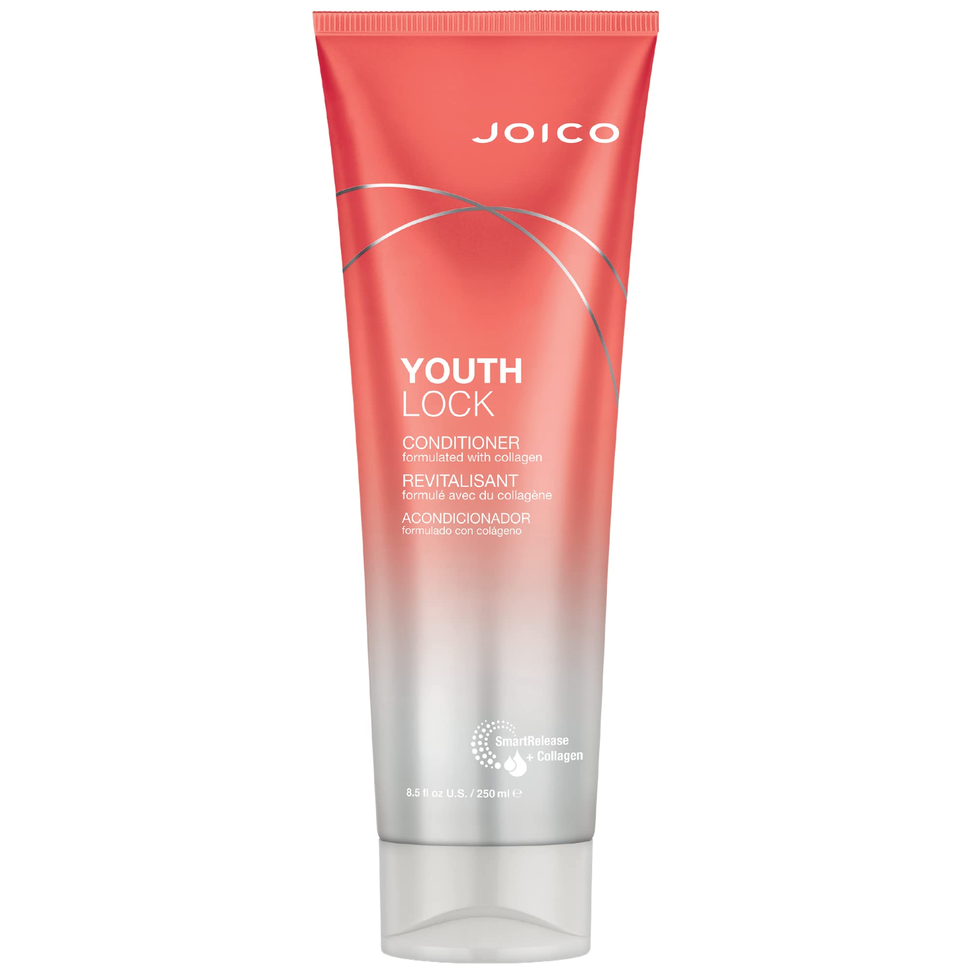 Joico YouthLock Conditioner Formulated With Collagen | Youthful Body & Bounce | Reduce Breakage & Frizz | Soften & Detangle Hair | Boost Shine | Sulfate Free | With Arginine | 8.5 Fl Oz