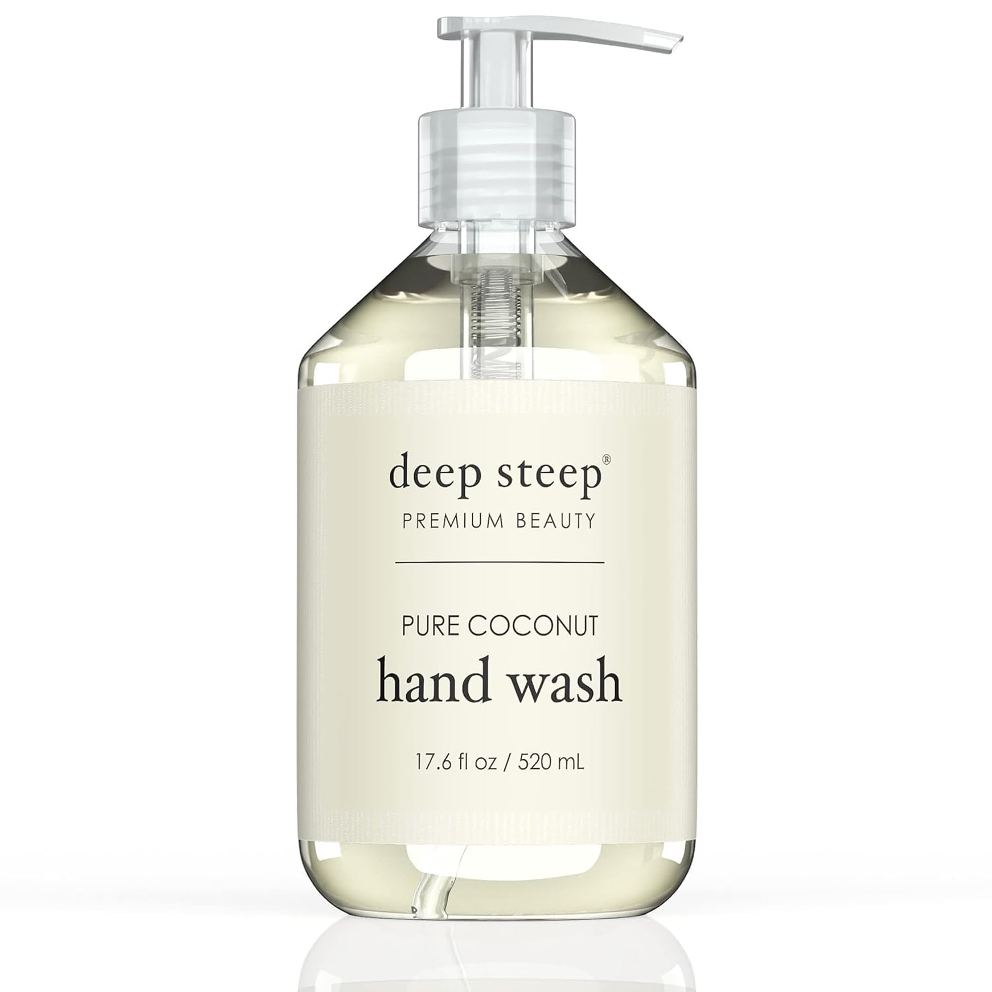 Deep Steep Coconut Oil Hand Wash, Pure, 17.6 Fluid Ounce