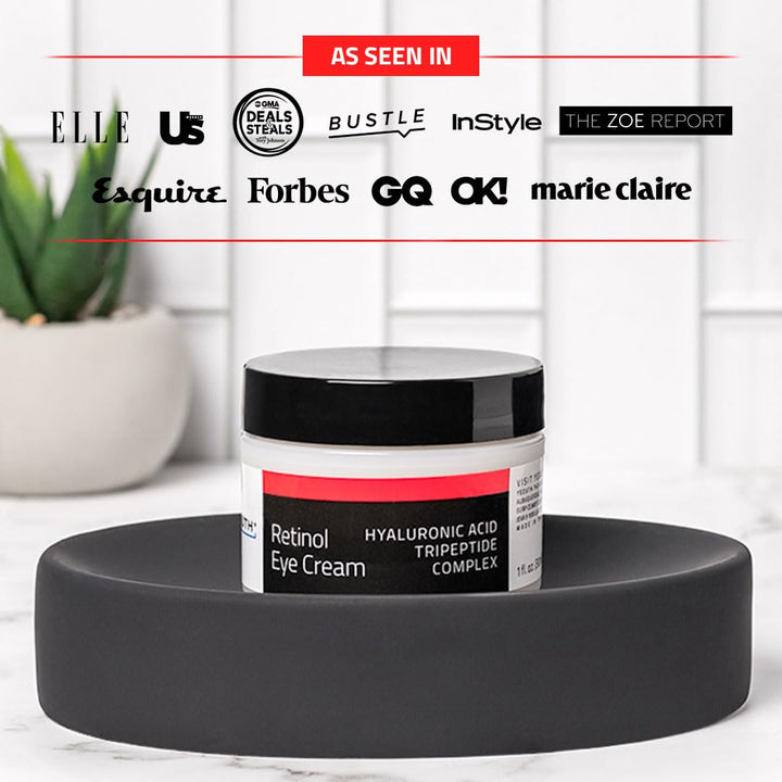 Retinol Eye Cream 2.5% from YEOUTH Boosted w/Retinol, Hyaluronic Acid, Caffeine, Green Tea, Anti Wrinkle, Anti Aging, Firm Skin, Even Skin Tone, Moisturize and Hydrate - Guaranteed