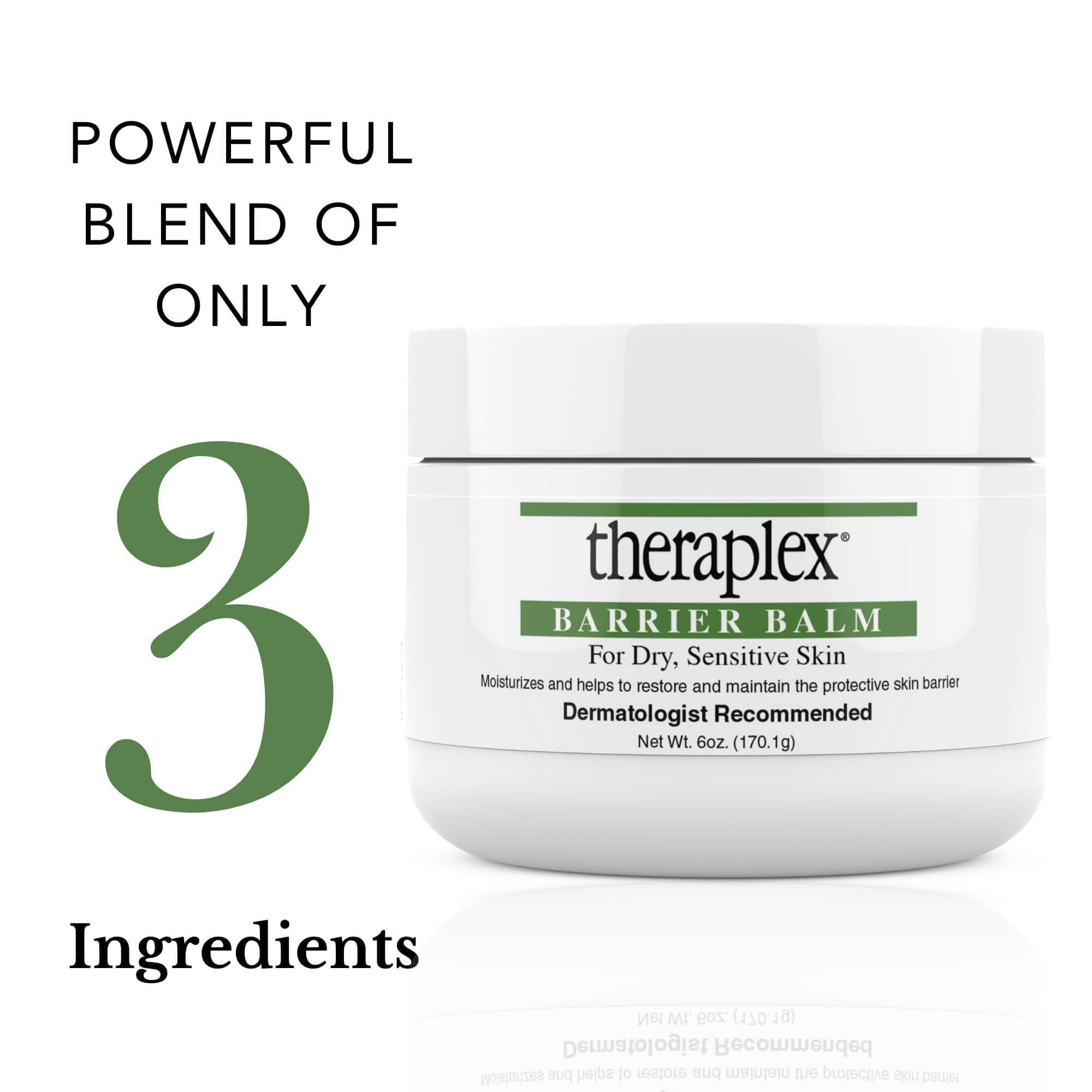 Theraplex Skin Barrier Balm- Barrier Repair Moisturizer Cream Body Balm Dry, Sensitive Skin - No Parabens or Preservatives, Noncomedogenic and Hypoallergenic - Dermatologist Recommended - 6 Oz