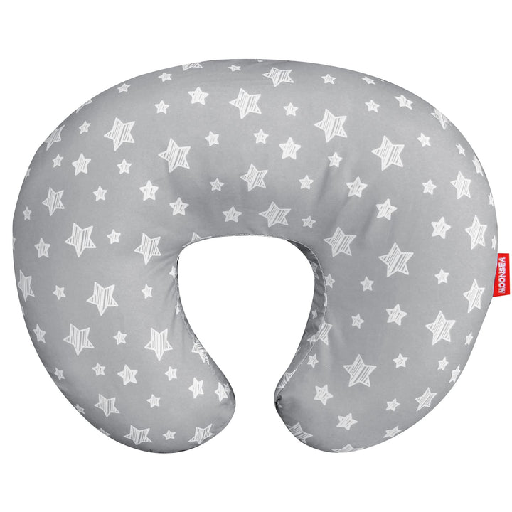 Nursing Pillow Cover for Baby Snug Fits Boppy Nursing Pillows, Breastfeeding Nursing Pillow Slipcovers Super Soft, for Breastfeeding Moms, Grey Star