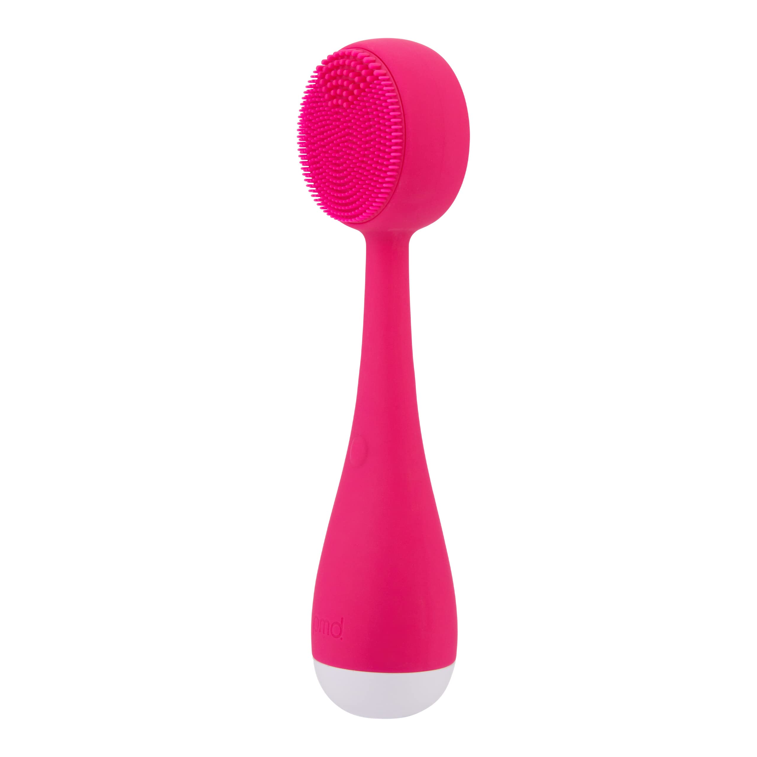 PMD Clean - Smart Facial Cleansing Device with Silicone Brush & Anti-Aging Massager - Waterproof - SonicGlow Vibration Technology - Lift, Firm, and Tone Skin on Face and Body - Pink