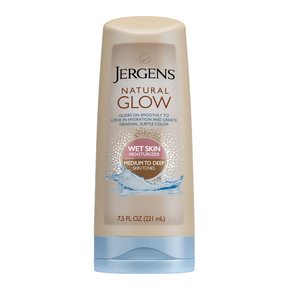 Jergens Natural Glow Wet Skin Moisturizer for Body, Medium to Tan Skin Tones, 7.5 Ounces