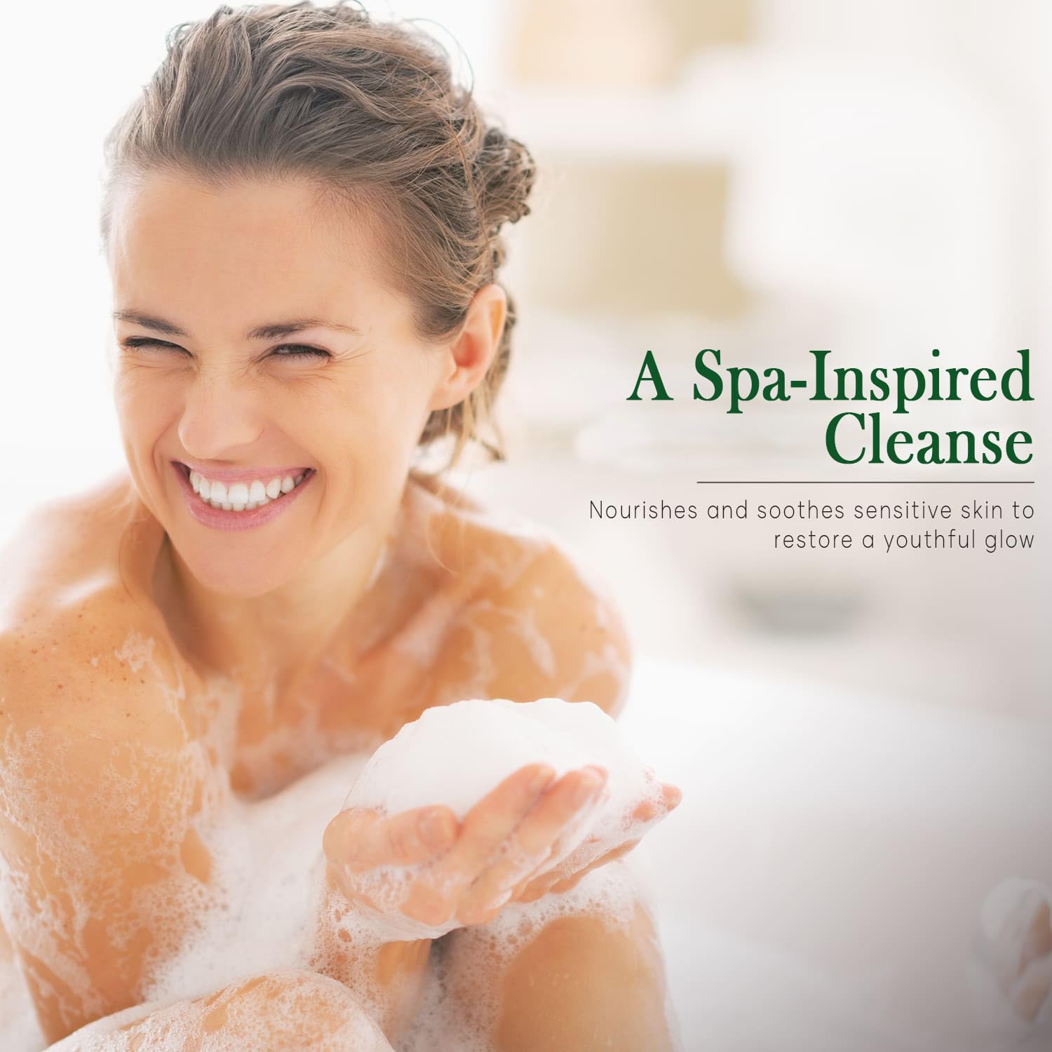 SOULSPA PURE Tea Tree Body Wash Men & Women - Shower Gel Soap with Peppermint - Helps with Body Odor, Soothes Itching, Deep Cleansing Post Workouts - 16 fl oz x 2