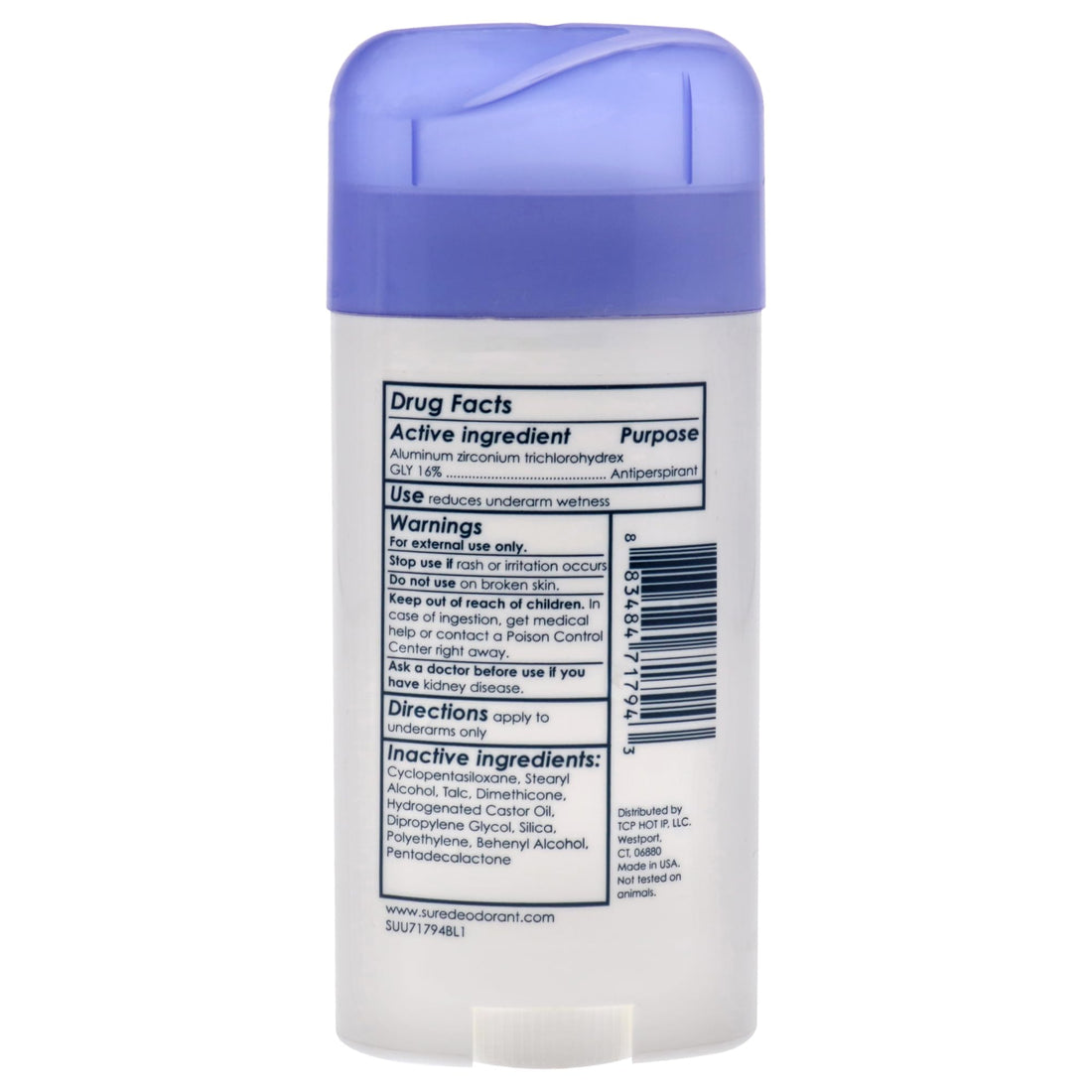 Sure Original Solid Unscented, Anti-Perspirant Deodorant 2.70 oz (Pack Of 6)