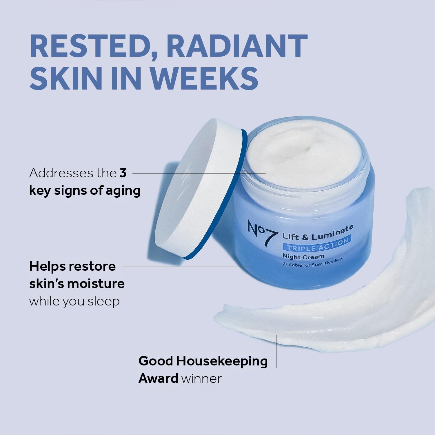 No. 7 No7 Lift & Luminate Skincare Kit - 3 piece kit from Boots No 7 - Serum, Day Cream, Night Cream