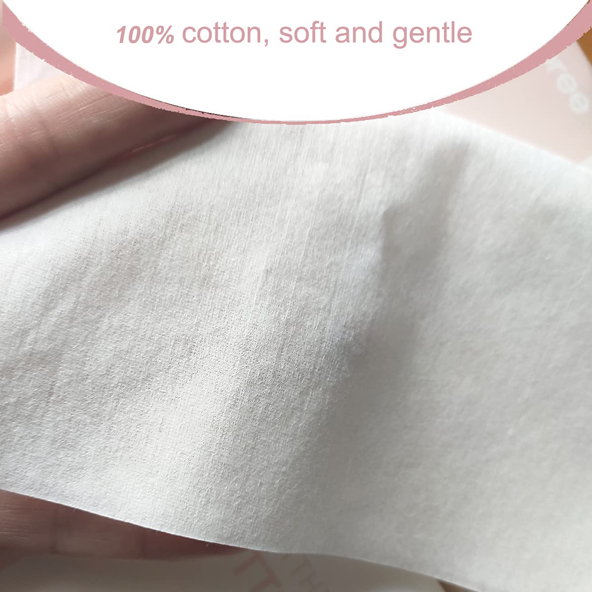 Careboree Extra Thick Dry Wipe, Disposable Face Drying Towel 100% Cotton, Lint-Free Cotton Tissues (5 Pack)