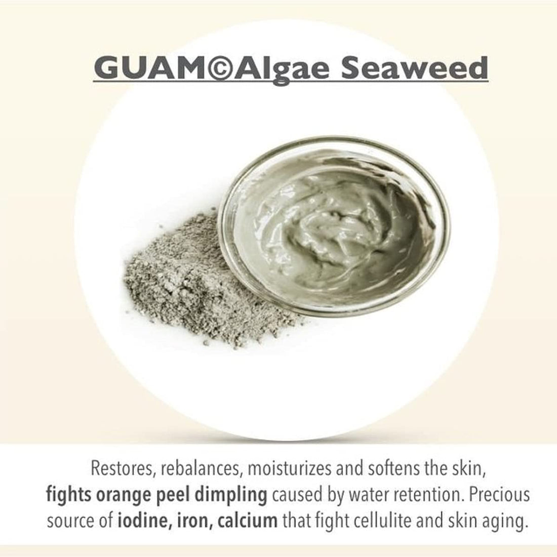 Guam Draining Body Wrap, DREN PLUS Seaweed Mud Body Wraps for Lymphatic Drainage against Water Retention and Swelling (1.1 LB)