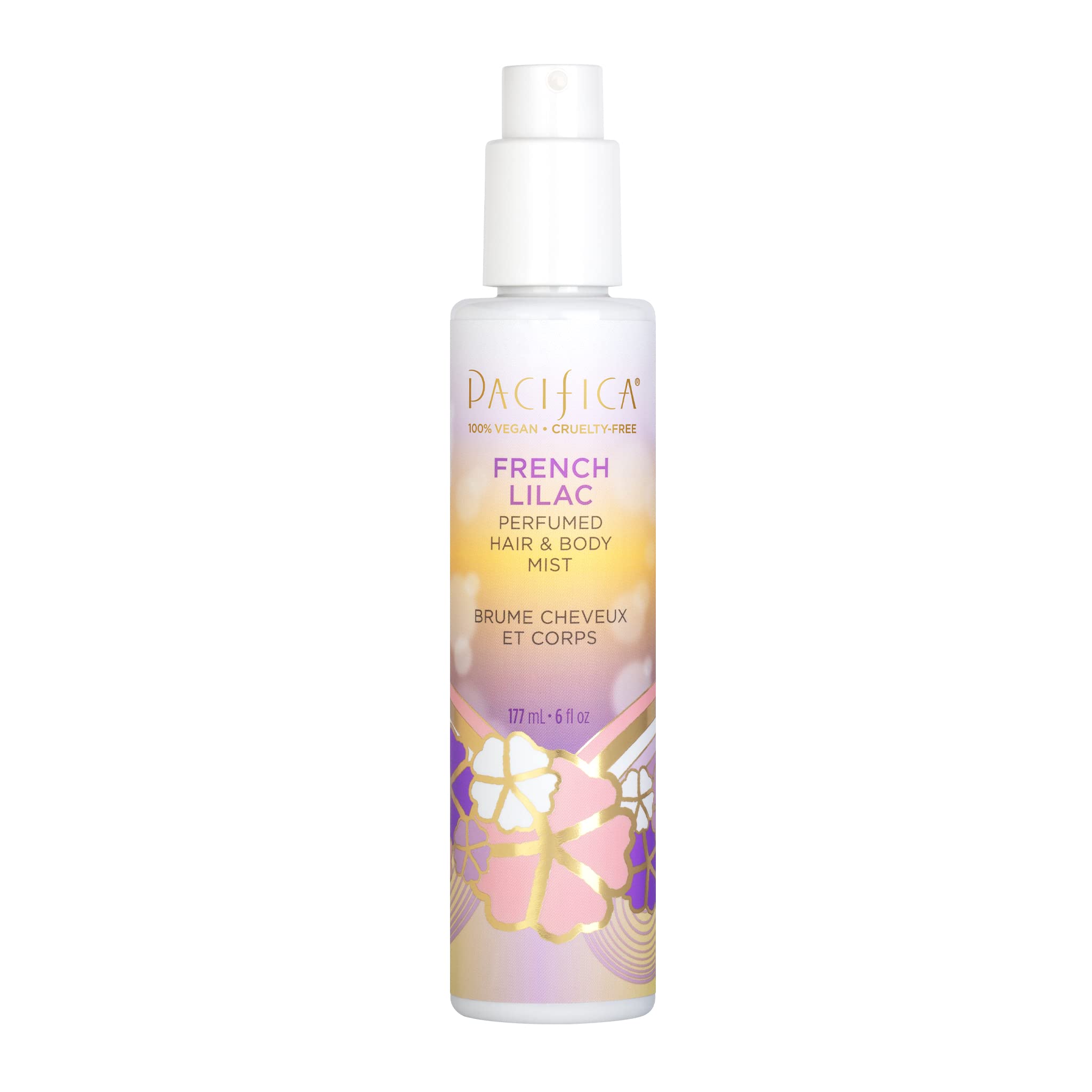Pacifica Hair & Body Mist - French Lilac Hair & Body Spray for Women - Body Mist Perfumes for Women - Hair Perfume - Clean Fragrance - Fresh & Flora - Vegan & Cruelty-Free Dermatologist Tested