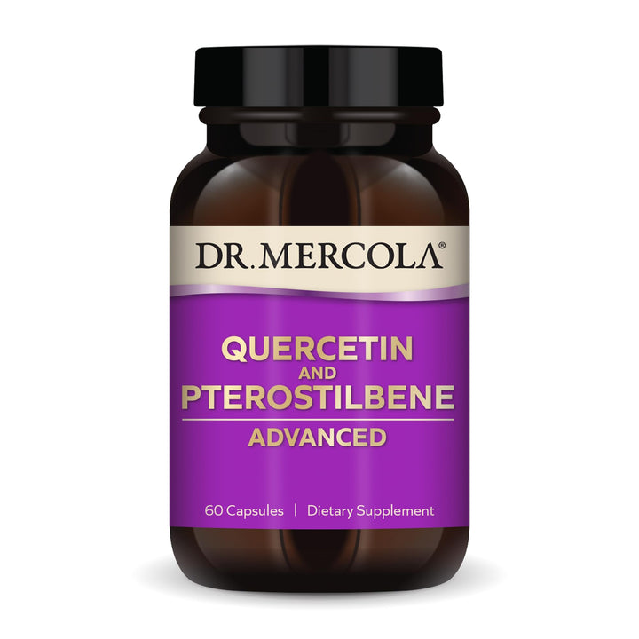 Dr. Mercola Quercetin and Pterostilbene Advanced, 30 Servings (60 Capsules), Non GMO, Gluten Free, Soy Free