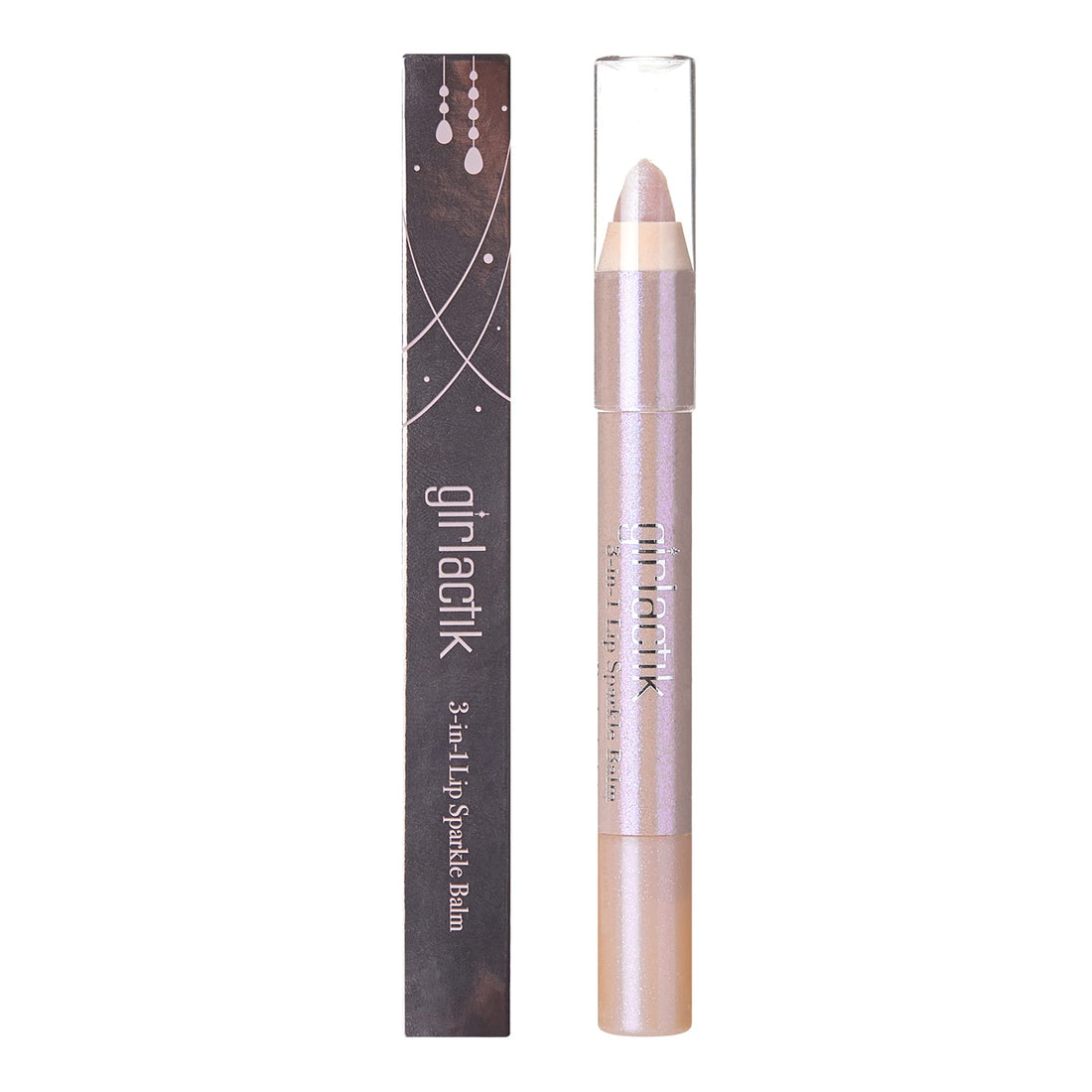 Girlactik 3-in-1 Lip Sparkle Balm- Twinkle (Pink sparkle) - 2.80 g / .099 oz