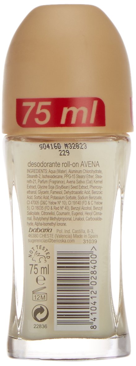 Babaria Roll On Deodorant Oats 75ml Duo