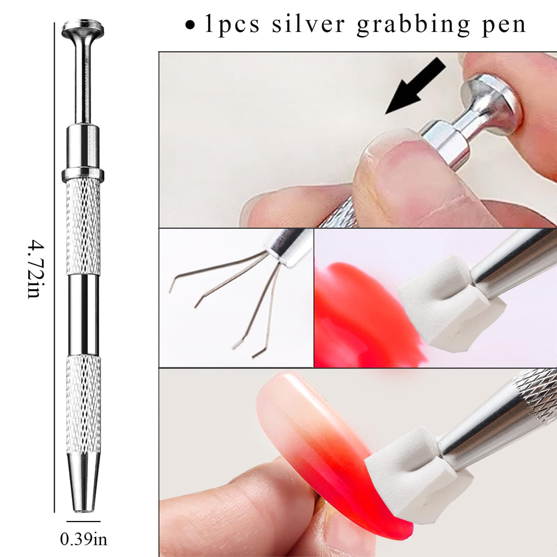 Fcozpjk 150Pcs Soft Nail Sponges for Ombre Mini Nail Art Sponges With Grabbing Pen Aura Nail Gradient Brush for Gel Nail Polish Sponge With 50pcs Disposable Gel Polish Palette Paper