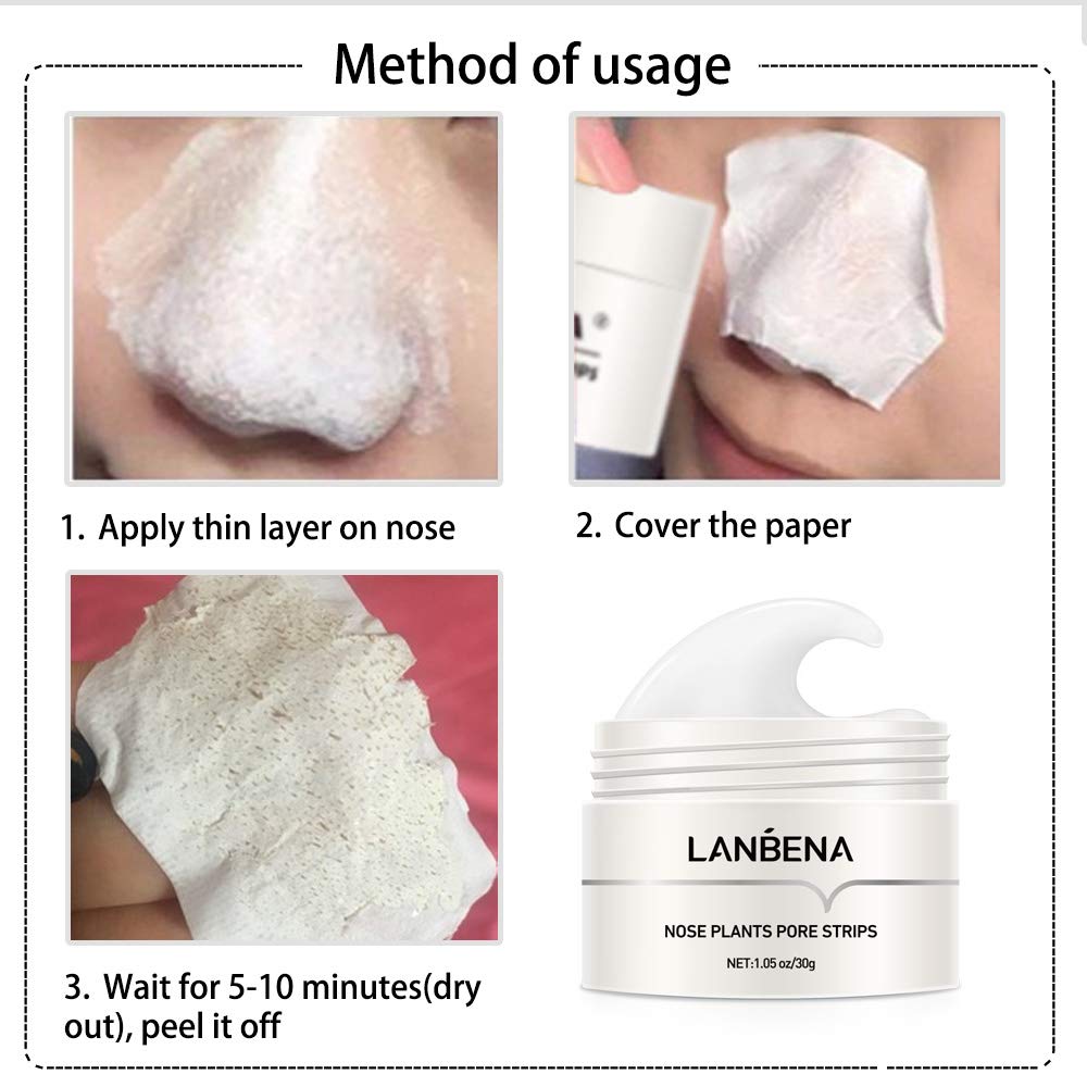 Mererke_Pretty Blackhead Remover Black Mask Charcoal Mask Peel off Mask Facial Pore Cleanser Purifying Face Mask Nose strips 1.05 Ounce