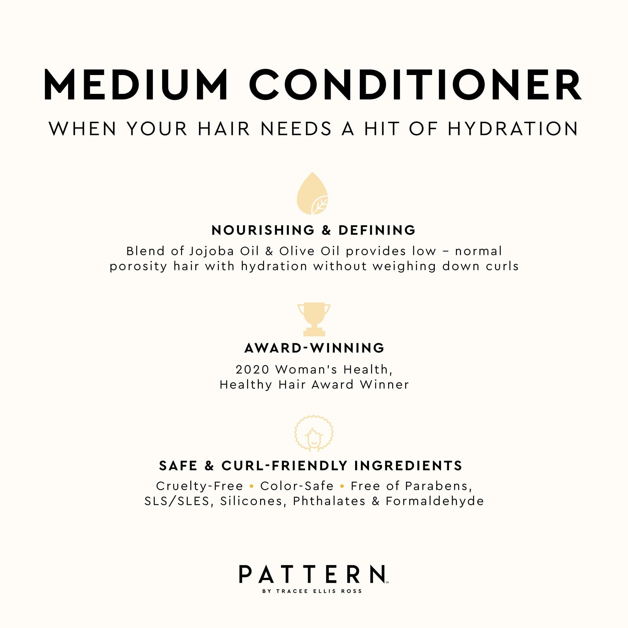 Pattern Medium Conditioner For Curly Hair 13 Fl. Oz! Blend Of Jojoba Oil & Olive Oil! Curl Conditioner For Both Curly & Coily Hair Texture Looking For Hydration, Slippage & Curl Definition! (13 fl oz)