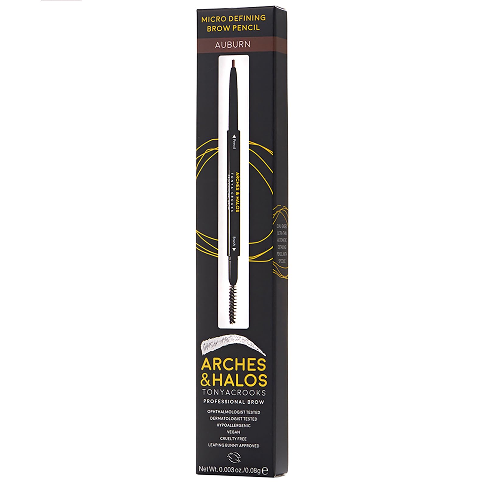 Arches & Halos Micro Defining Brow Pencil, Auburn, 0.03 oz