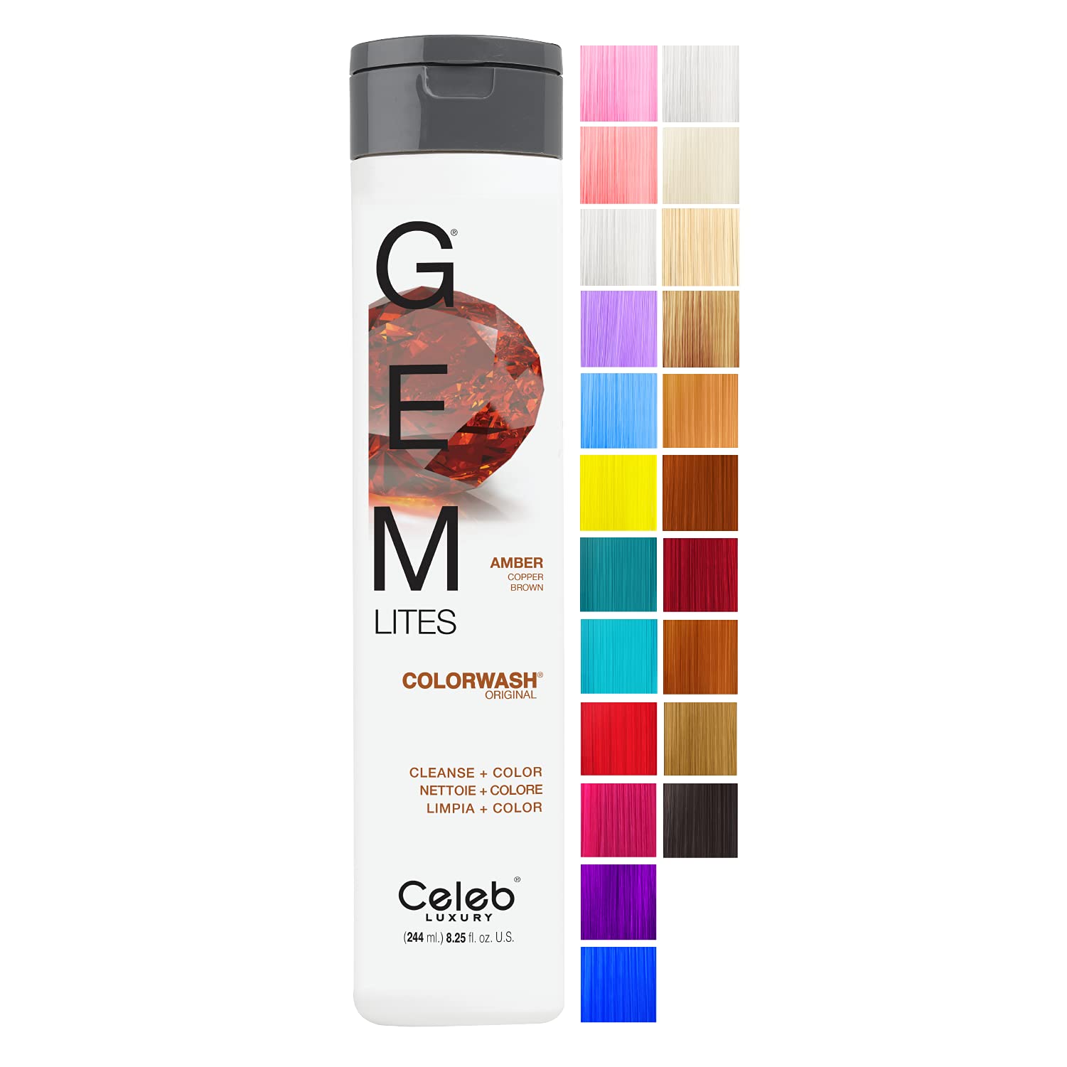 Gem Lites colorwash, AMBER, 8.25 oz. by GEM LITES