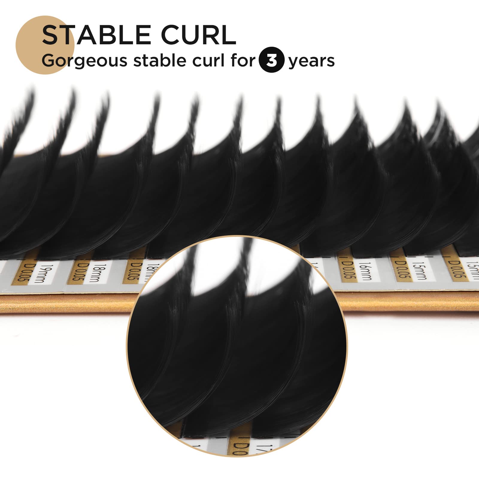 LASHVIEW 0.07 Thickness D Curl Mixed Tray Volume Mink Eyelash Extensions Silk Individual Lash Extensions Semi-permanent Pure Korean Silk lashes Soft Application for Professional Salon Use