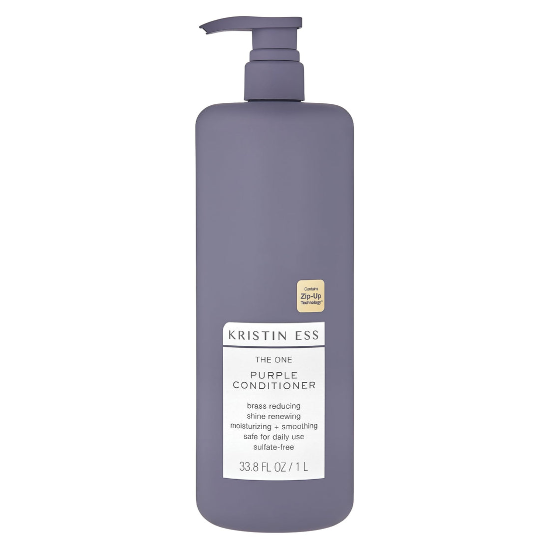 Kristin Ess Hair The One Purple Conditioner - Toning for Blonde Hair, Neutralizes Brass + Yellow Tones, Moisturizing Conditioner, Keratin Safe, 33.8 fl oz
