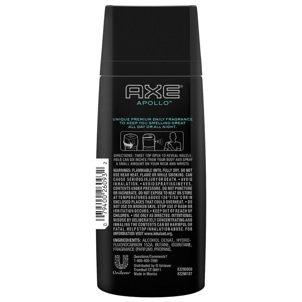 Axe Bodyspray Apollo 4 Ounce Pack of 6 AD