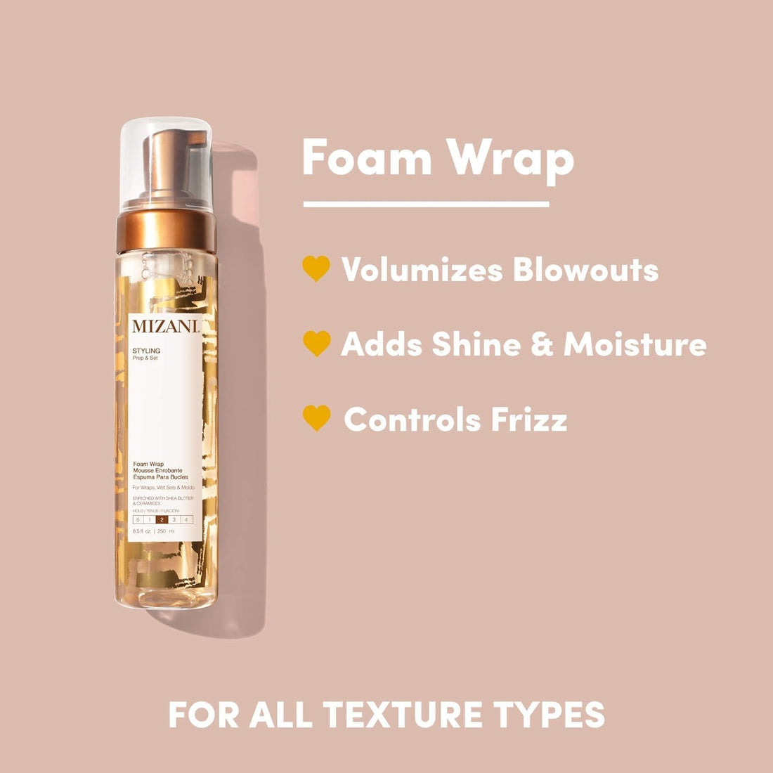 Mizani Styling Foam Wrap Mousse Enrobante Prep&Set 250 Ml