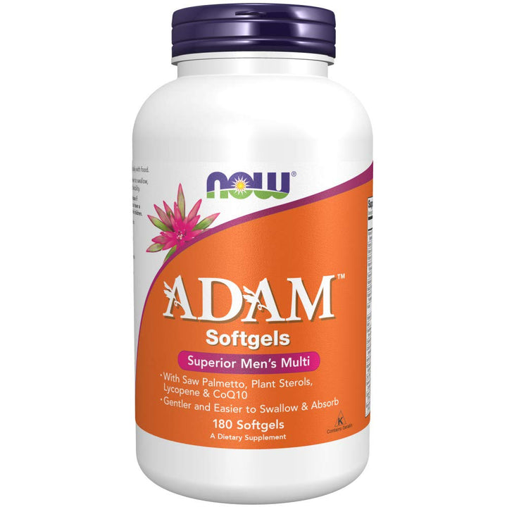 NOW Foods AdamTM Men's Multiple Vitamin -Softgels,180 Count (Pack of 1)