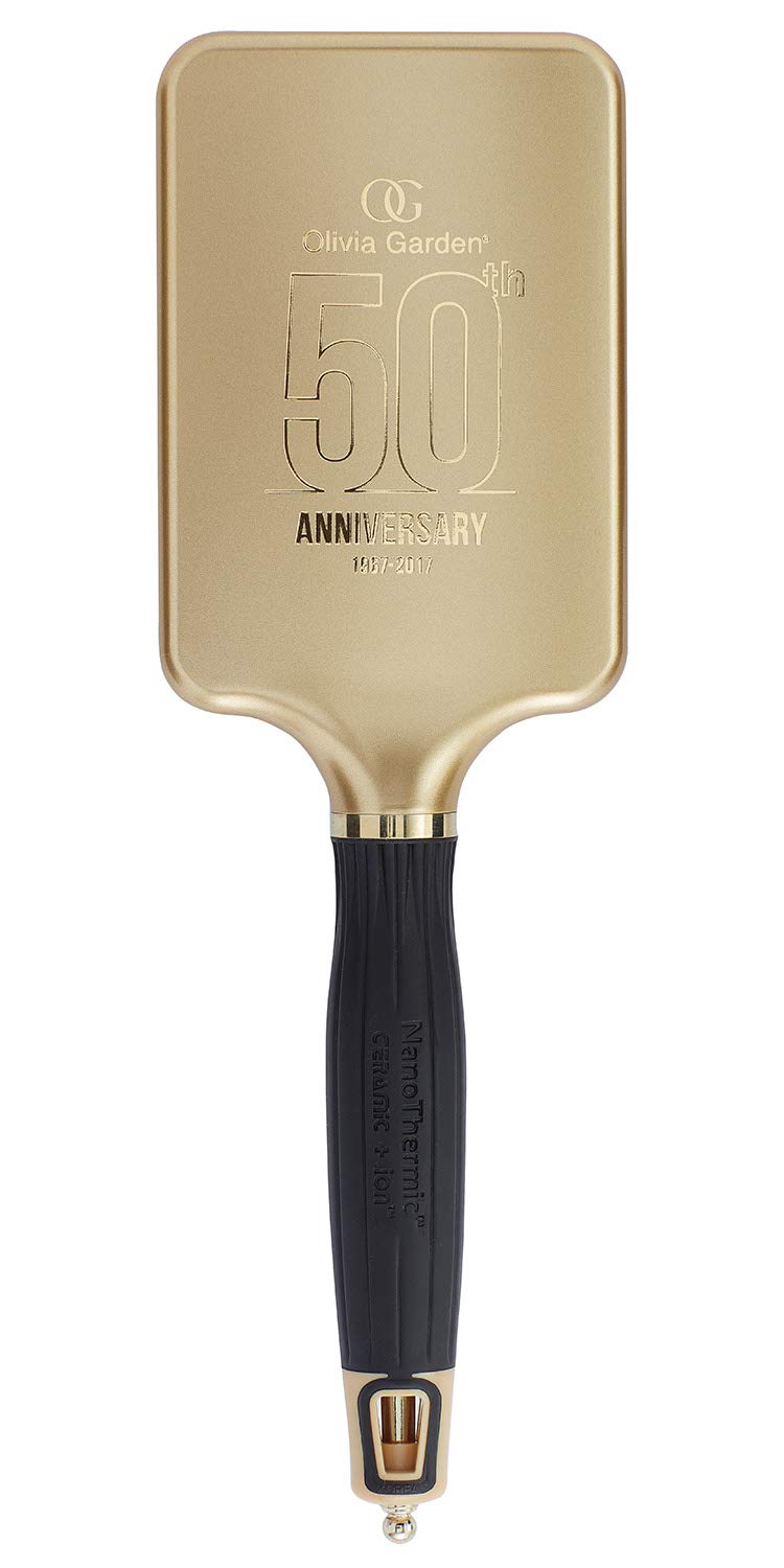 Olivia Garden NanoThermic Ceramic + Ion Hair Brush - 50th Anniversary Special Edition NT-PDLG (Paddle)