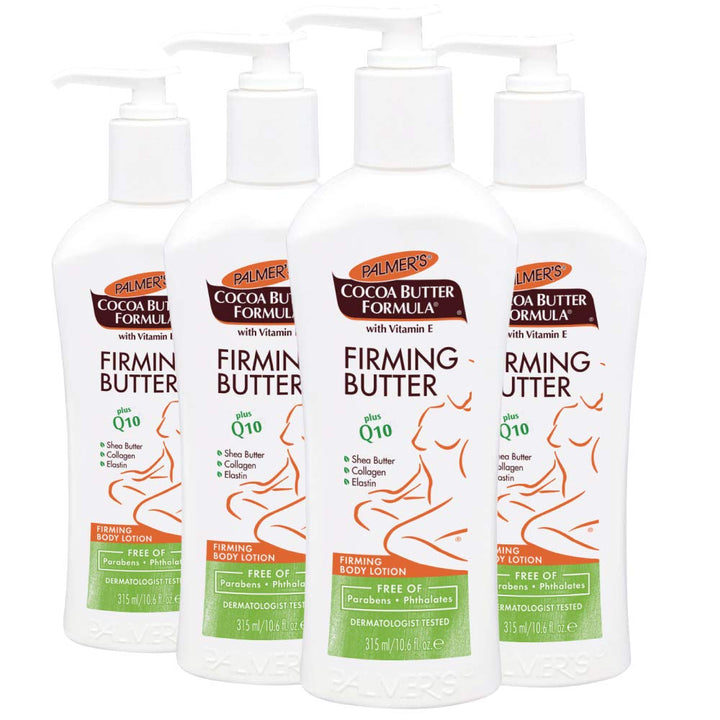 Palmer's Cocoa Butter Formula with Vitamin E + Q10 Firming Butter Body Lotion, 10.6 Ounces (Pack of 4)
