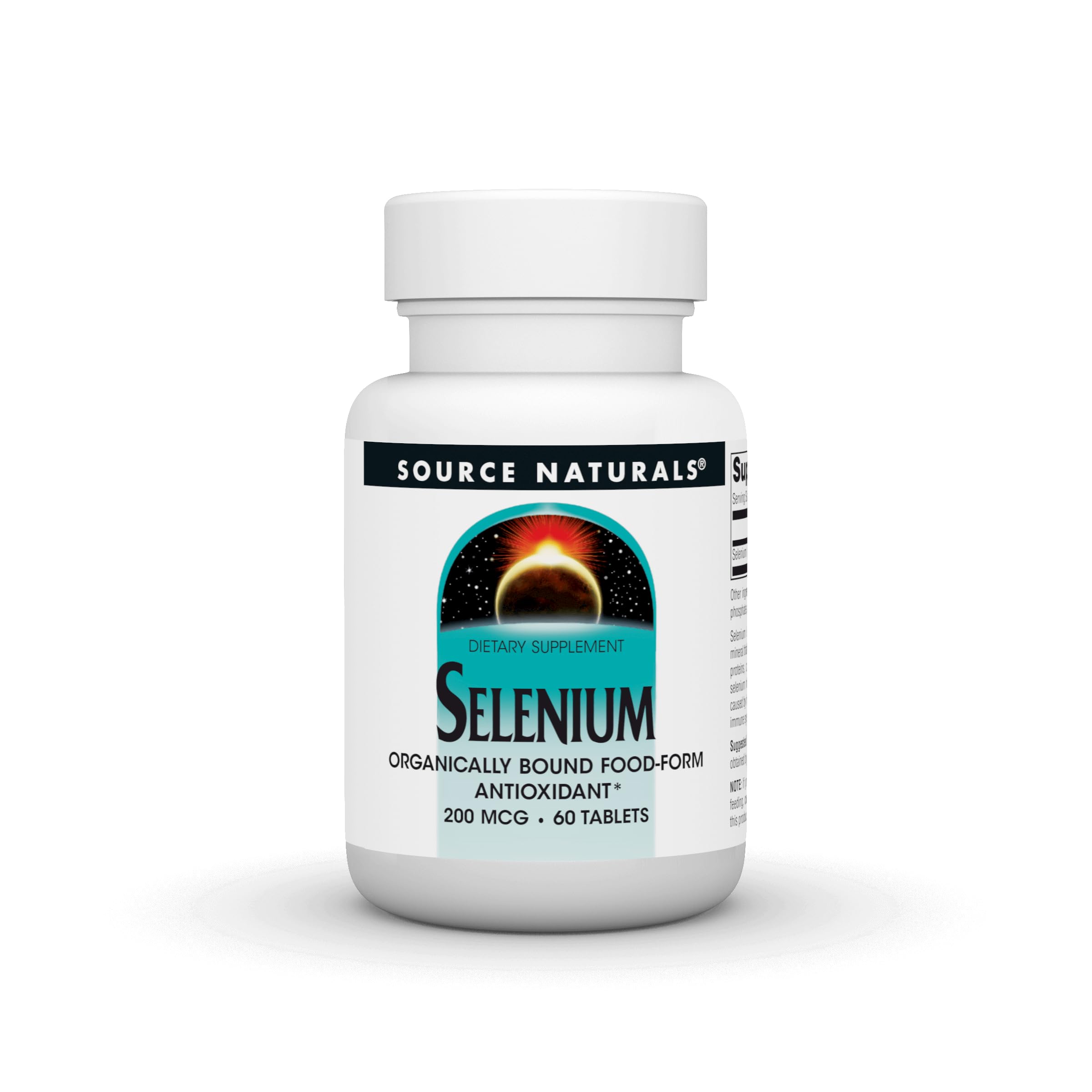 Source Naturals Selenium, Organically Bound Food-Form Antioxidant*, 200 mcg - 60 Tablets