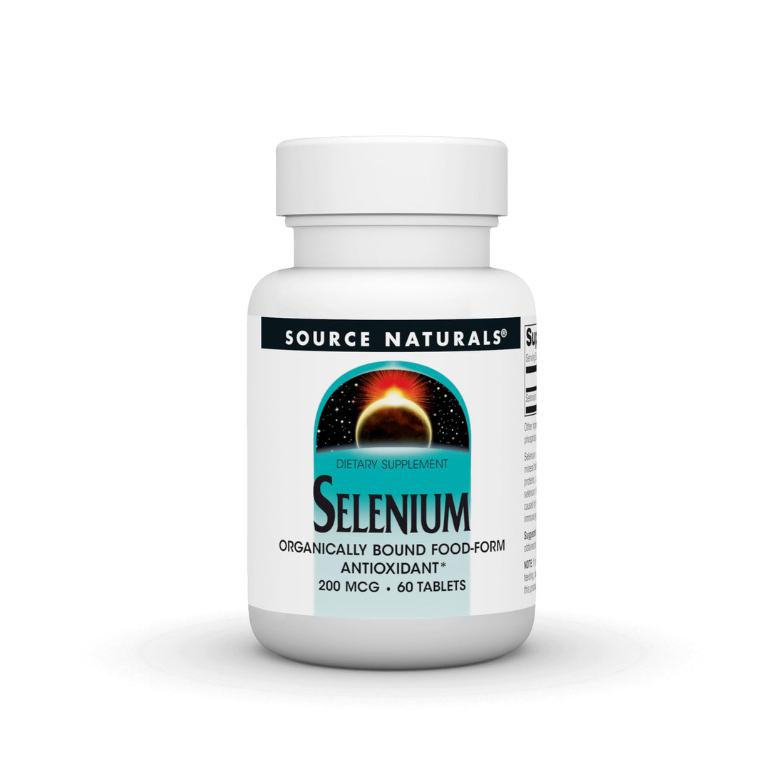 Source Naturals Selenium, Organically Bound Food-Form Antioxidant*, 200 mcg - 60 Tablets