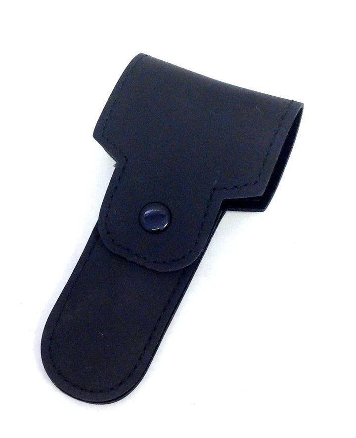 Double Edge Razor Case -- Black Leather
