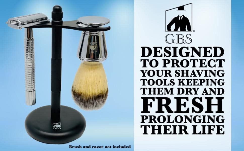 GBS Brush and Razor stands (Black Brush and Razor)