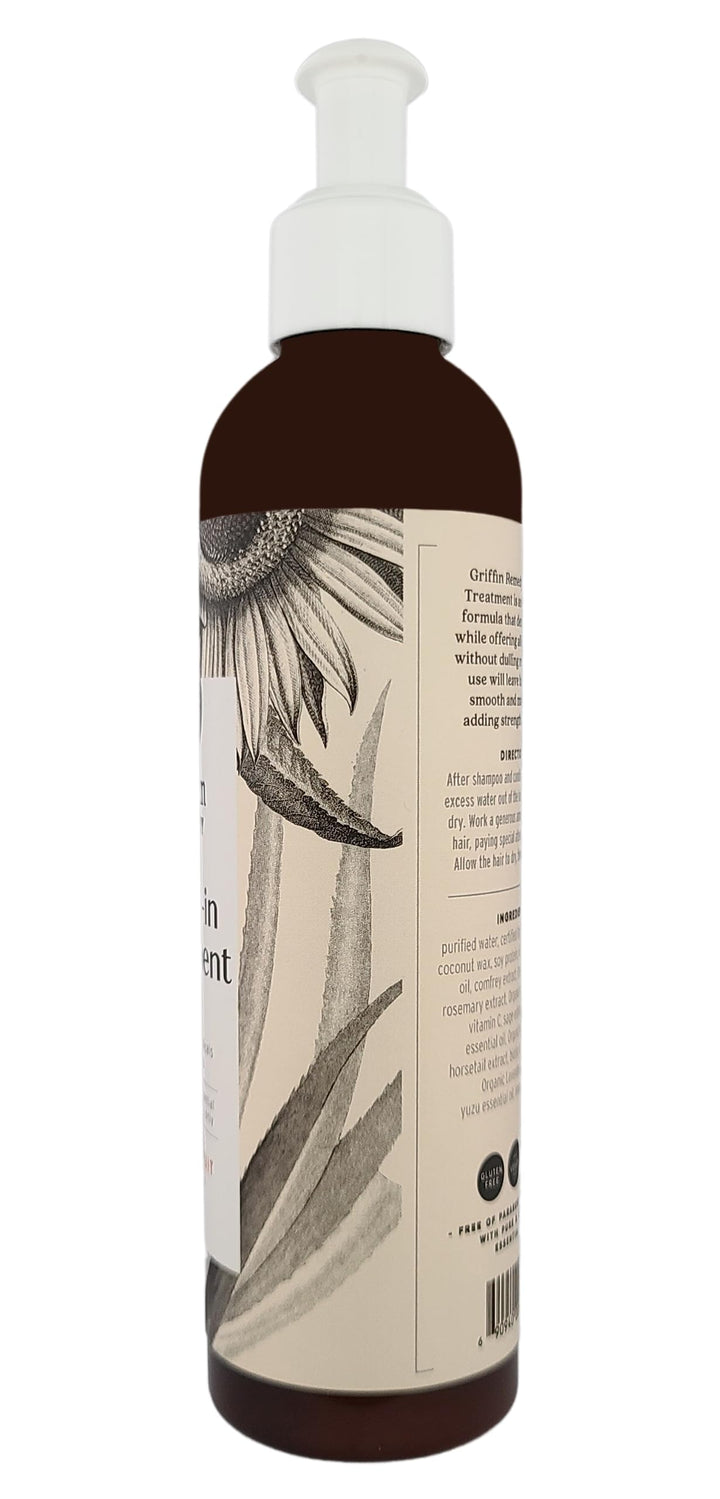 Griffin Remedy Leave-In Conditioner Treatment-Lightweight Moisture Formula to Smooth Frizz and Add Shine For All Hair Types-All Natural, Sulfate Free, Paraben Free, 8 fl oz