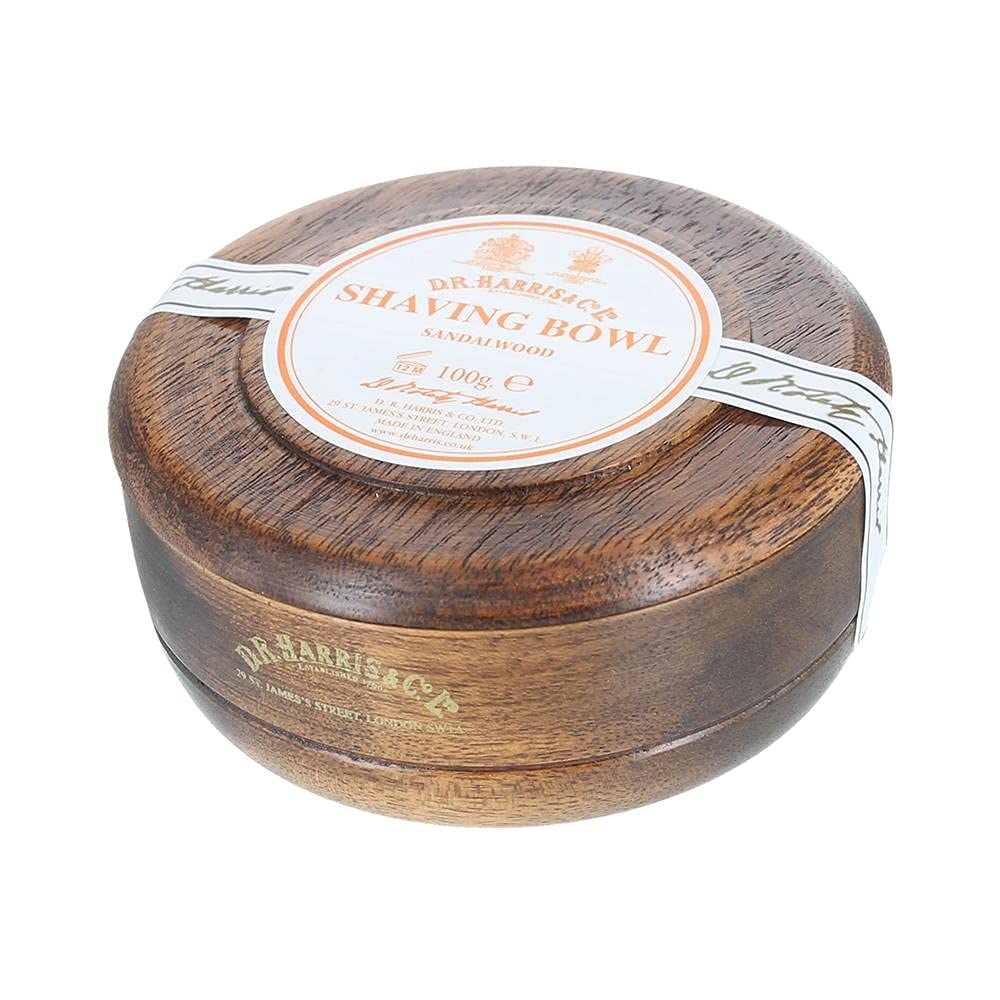 D.R.Harris & Co Sandalwood Mahogany Effect Shaving Bowl & Shaving Soap