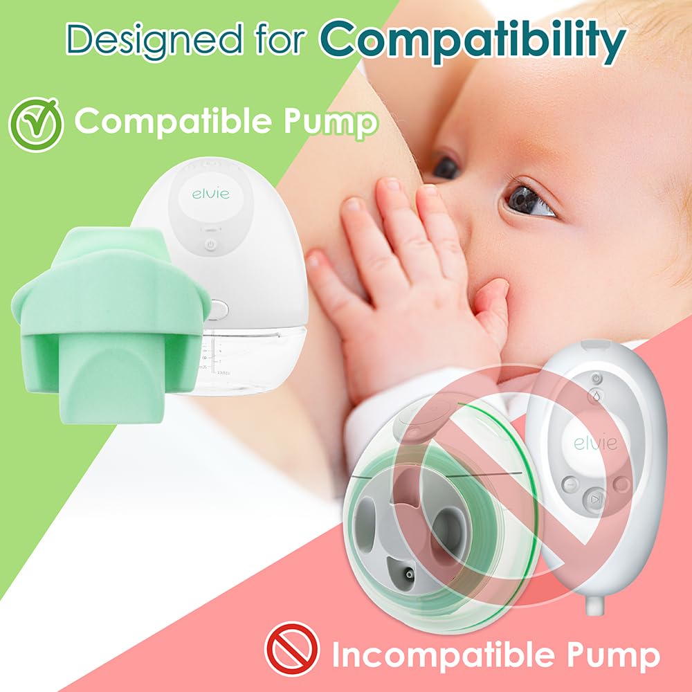 Nenesupply 4pc Duckbill Valves Compatible with Wearable Elvie Breast Pump and Pump Parts Replacement Parts. Made by Nenesupply. Not Original Elvie Valves. Use with Pump Seals.