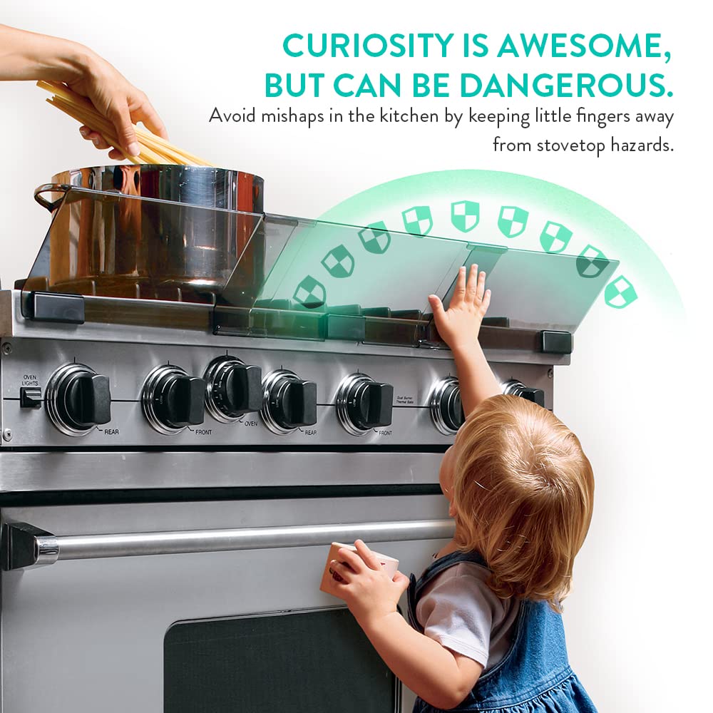 Prince Lionheart Stove Guard for Child Safety Premium Adhesive Stove Guard that Protects from Burns Adjustable Stove Guard