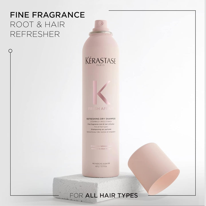 KÉRASTASE Fresh Affair Dry Shampoo, Fine Fragrance Root and Hair Refresher, Instantly Absorbs Excess Oil on Scalp and Hair, Lightweight, Fresh Scent, Silicone Free for All Hair Types, 5.3 oz