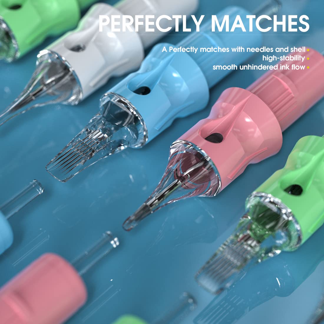 Dragonhawk Mast Pen Rotary Tattoo Machine 40pcs Mast Cartridges Professional Disposable Cartridges for Tattoo Artists Gift Box 102DIY